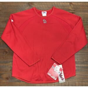 Majestic St Louis Cardinals Therma Base Warm Up Jersey Long Sleeve L Men's NWT